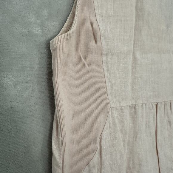 Terzo Millennio Italy Linen Sleeveless Dress Womens Size Small Pale Pink - Picture 7 of 12